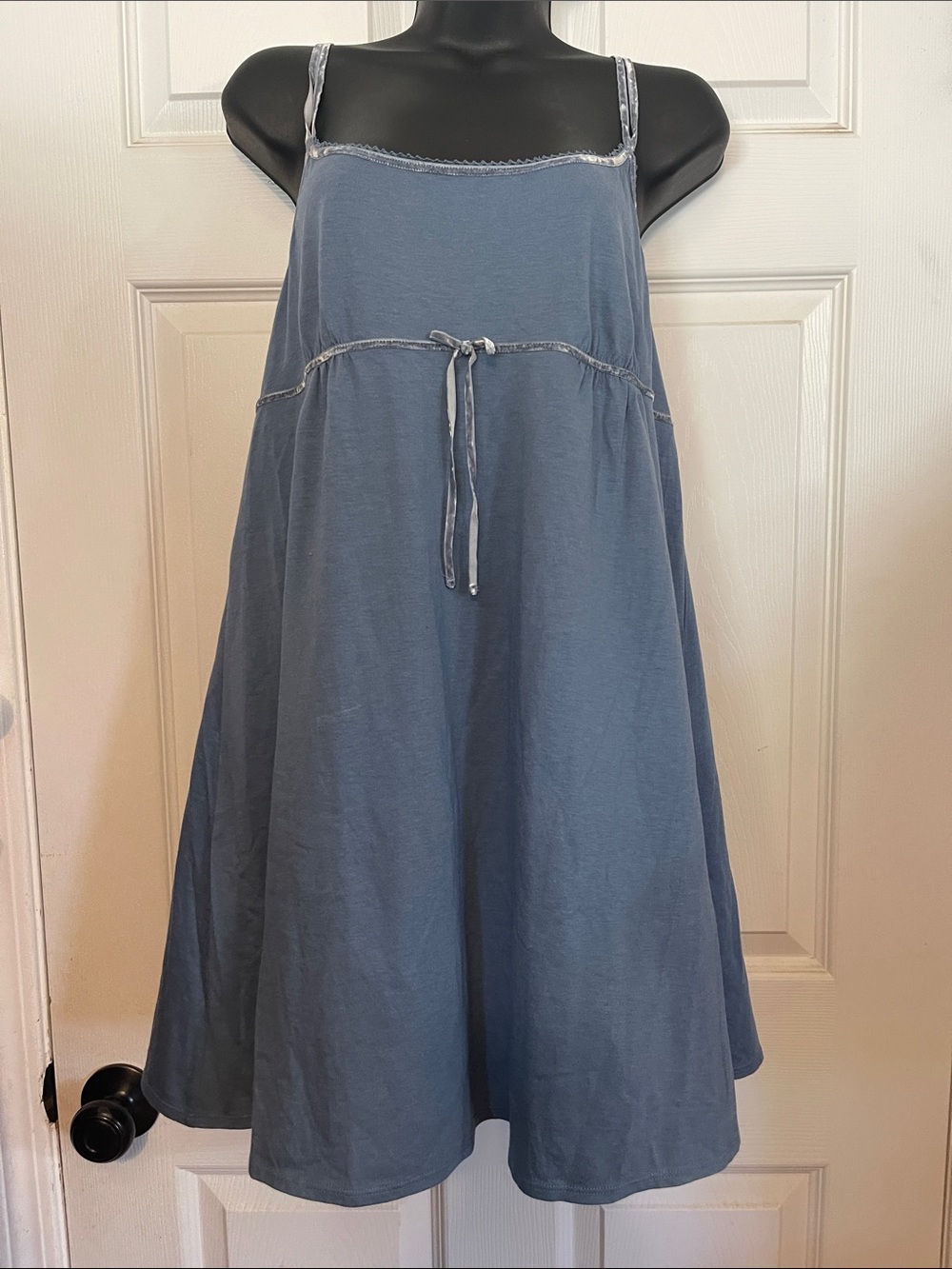 Victoria's Secret Country Dusty Blue Empire Waist Babydoll Nightgown